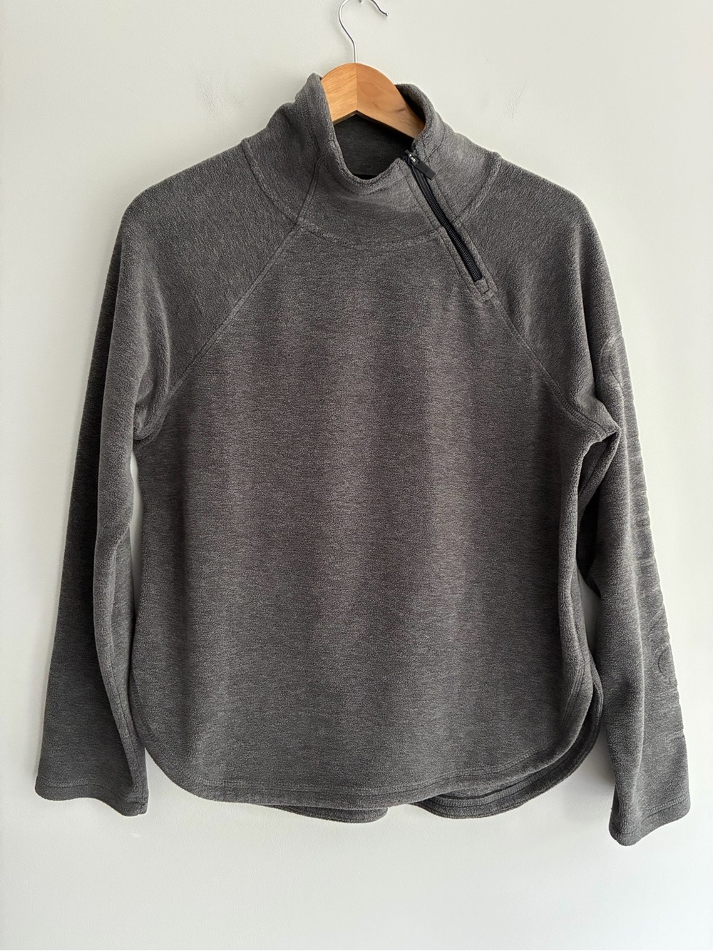Calvin Klein Gray Fleece Quarter-Zip Mock Neck Sweatshirt Medium